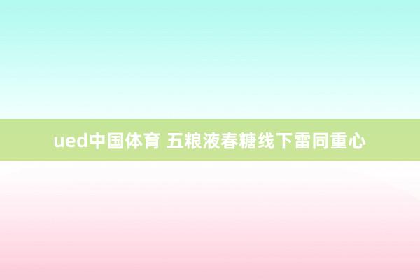 ued中国体育 五粮液春糖线下雷同重心