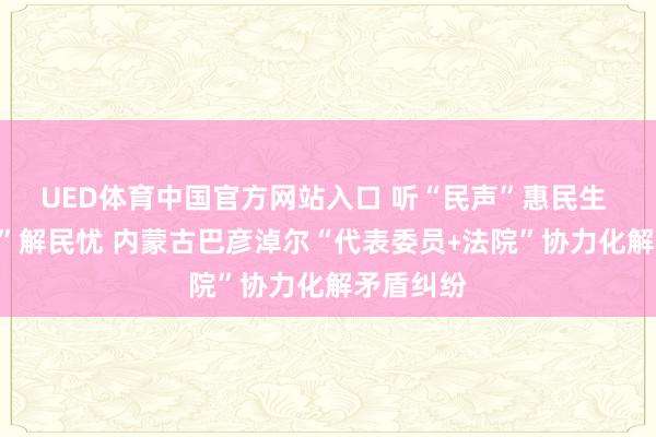 UED体育中国官方网站入口 听“民声”惠民生 问“民心”解民忧 内蒙古巴彦淖尔“代表委员﹢法院”协力化解矛盾纠纷