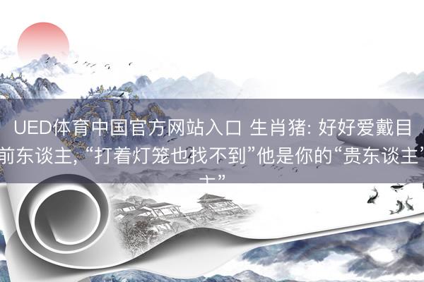 UED体育中国官方网站入口 生肖猪: 好好爱戴目前东谈主， “打着灯笼也找不到”他是你的“贵东谈主”