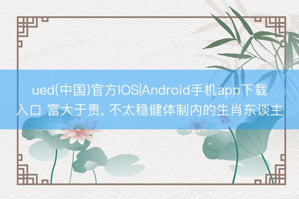 ued(中国)官方IOS|Android手机app下载入口 富大于贵， 不太稳健体制内的生肖东谈主